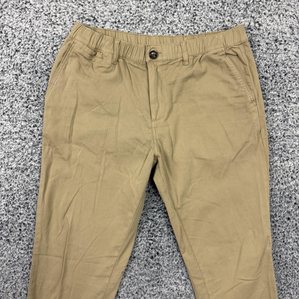Cove Pants Mens 38x34 Beige Chino Slim Fit Elastic Waist Stretch Casual - Picture 5 of 13